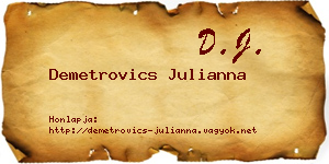 Demetrovics Julianna névjegykártya