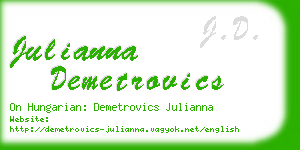 julianna demetrovics business card